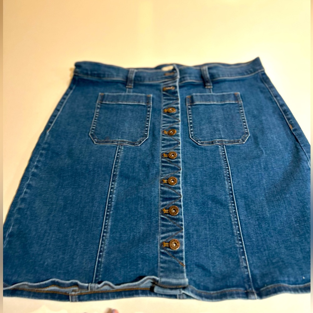 J Crew Stretch Jean Skirt